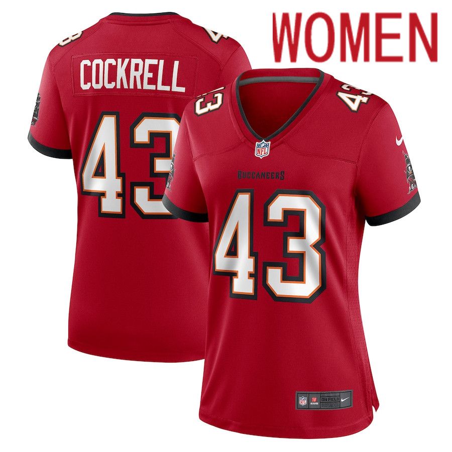 Women Tampa Bay Buccaneers #43 Ross Cockrell Nike Red Game NFL Jersey->women nfl jersey->Women Jersey